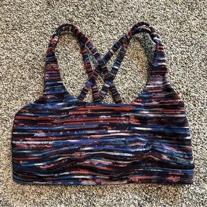 Lululemon Sports Bra Colorful Stripe Size 4
